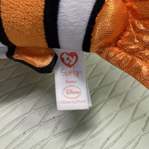 Ty Sparkle Finding Nemo Plush Fish 8.5" Stuffed Animal Disney 2016 Just Keep Swi - Picture 6 of 8